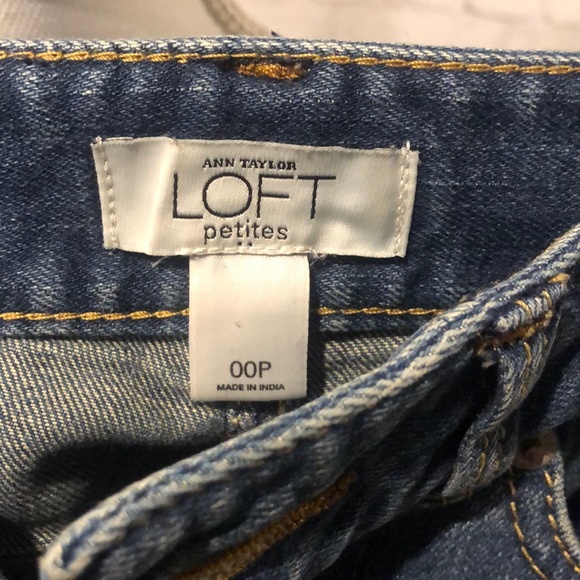 Ann Taylor Loft petites 00P blue jeans wide boot - Picture 5 of 5